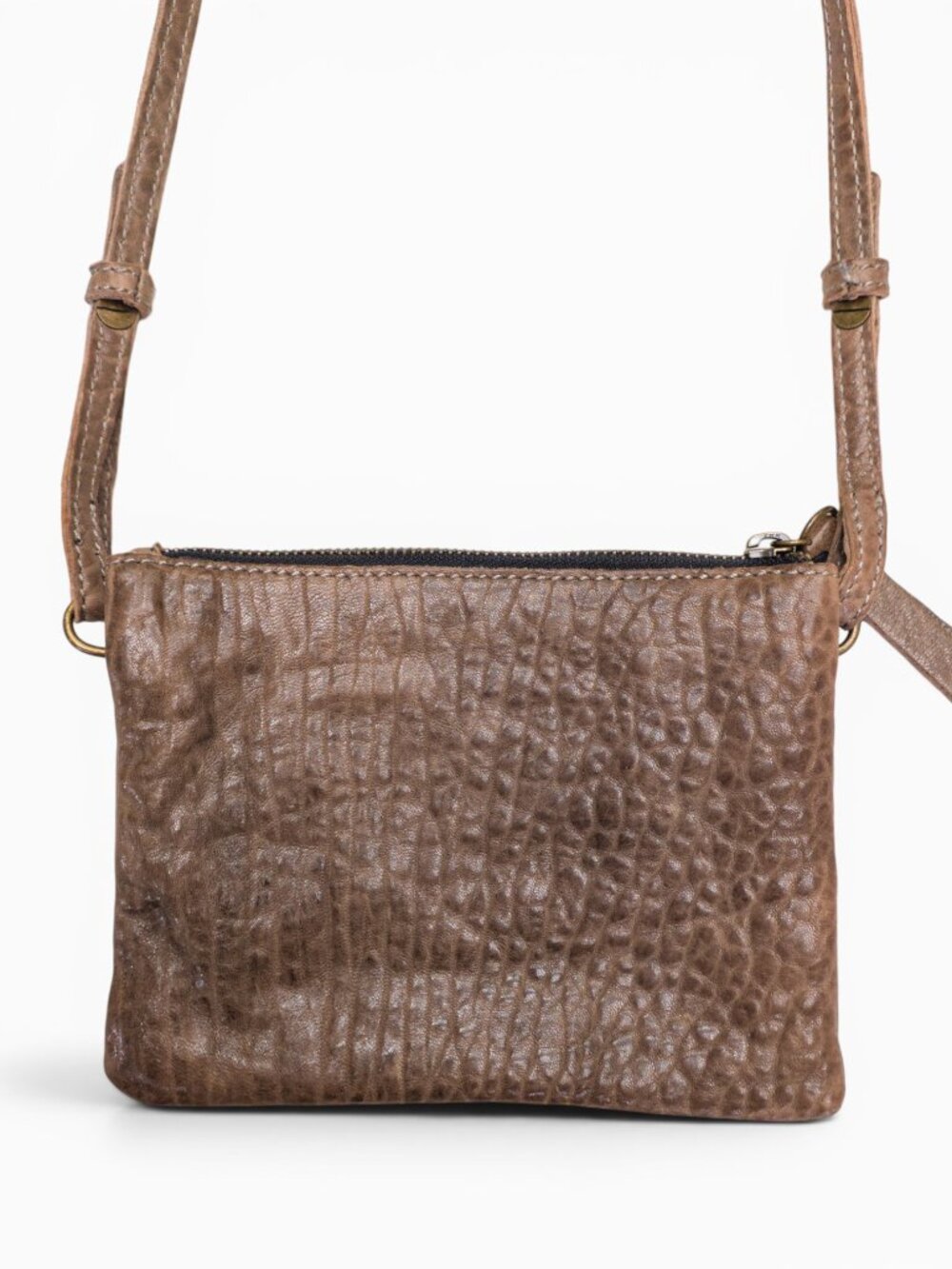 49 Square Miles Leather & Hair-On-Hide Crossbody, Dual-Pocket Design - Picture 3 of 15